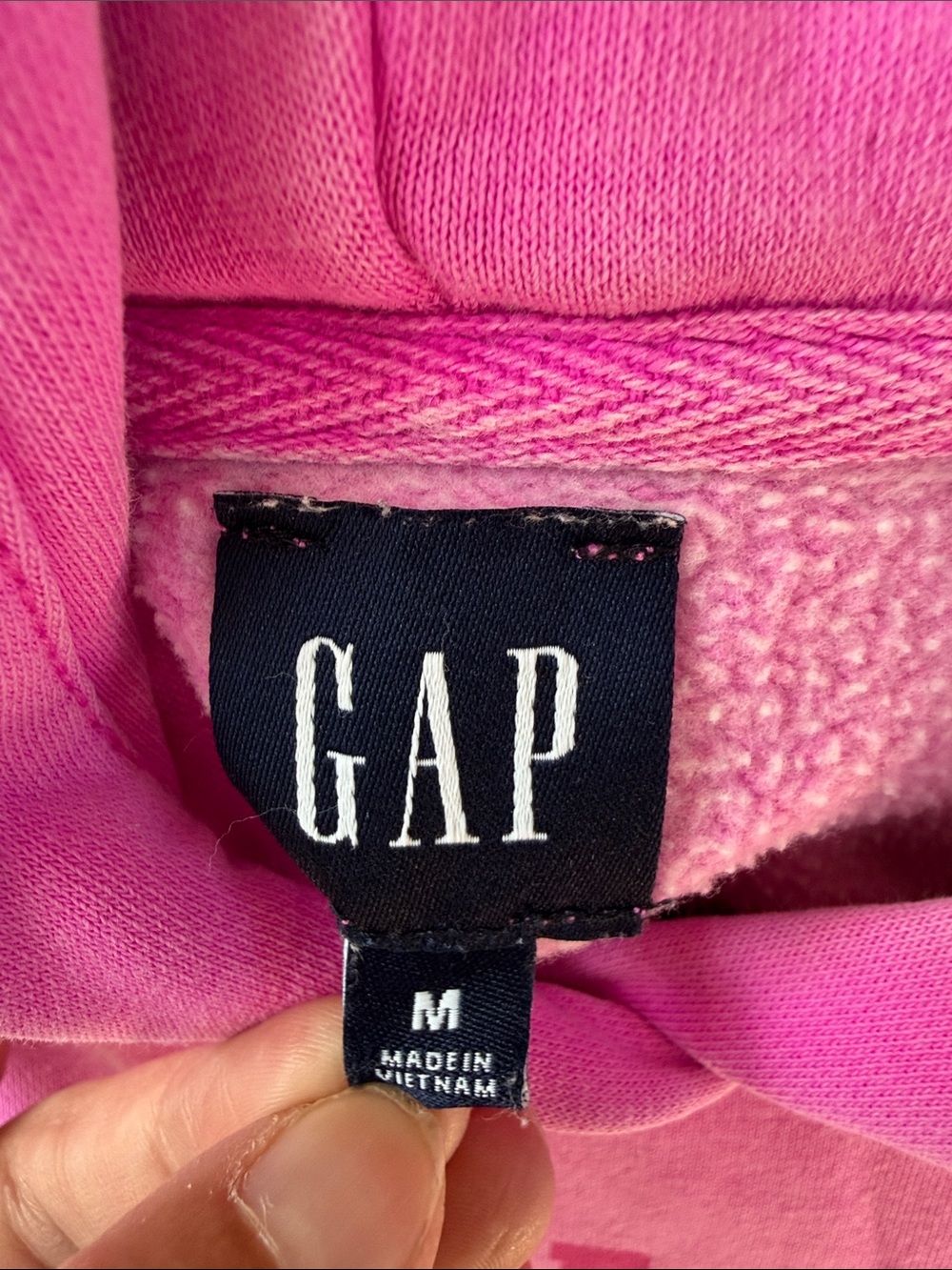 (125)GAP Hot Pink Women's Cropped Hoodie - Picture 2 of 4
